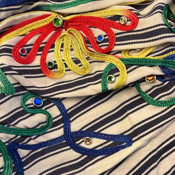 Anthropologie NWT Avril Embroidered Striped Knit Halter Size M. - Picture 11 of 12